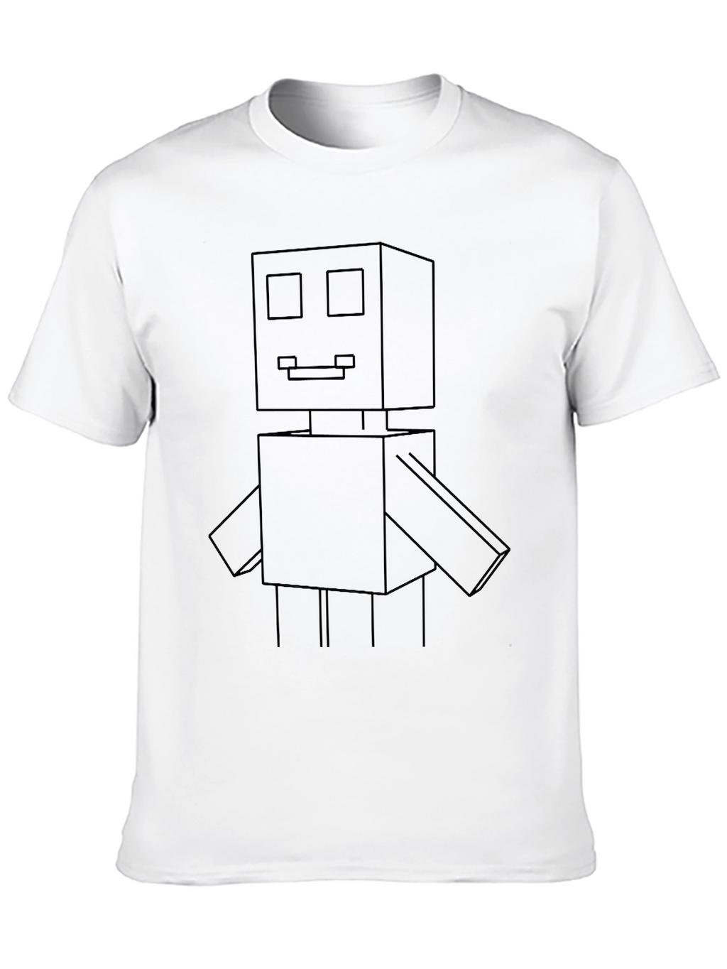 Geometric Robot Graphic Tee - Unique Design