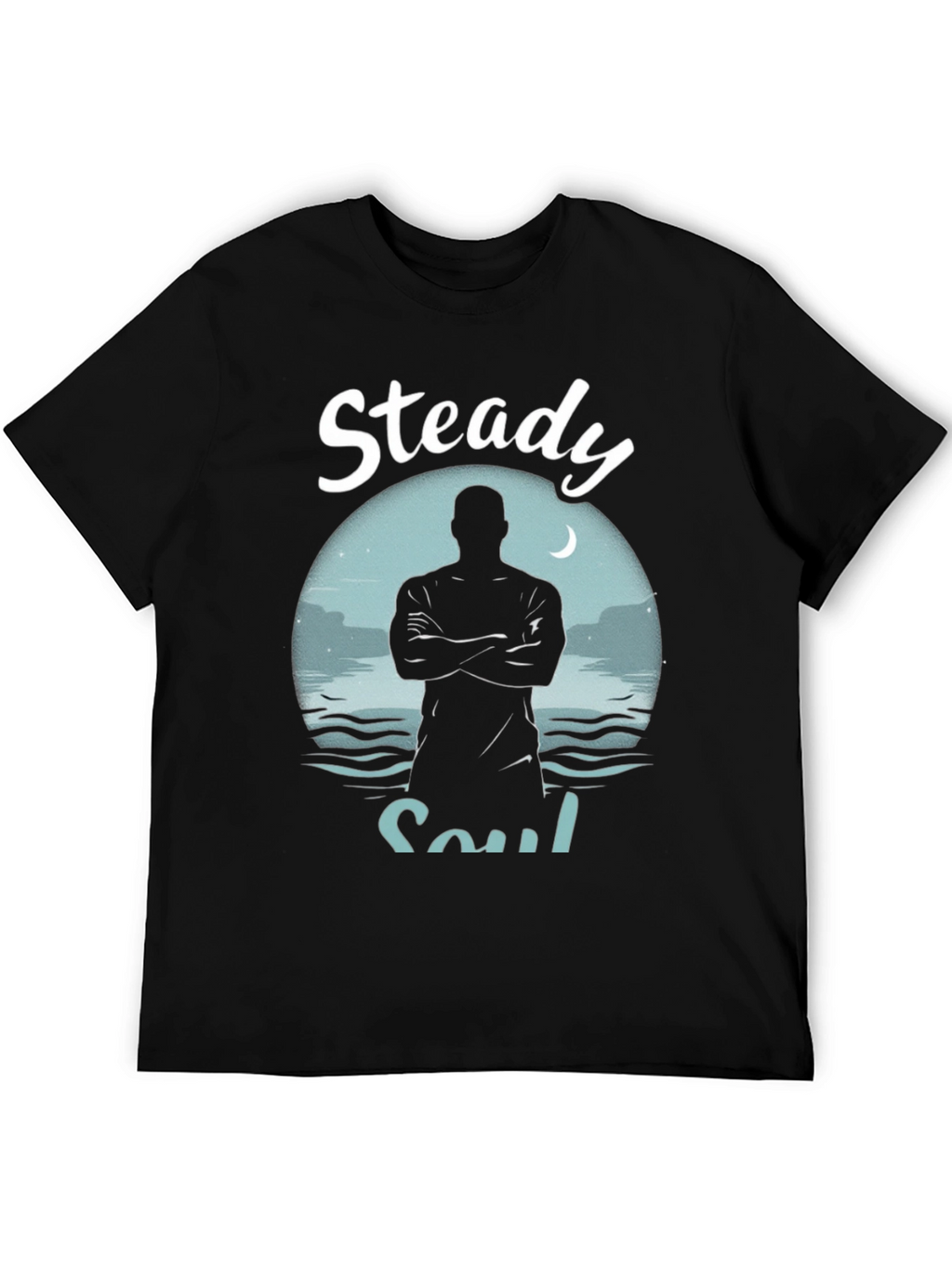 Steady Soul Graphic Tee - Mens Black T-Shirt