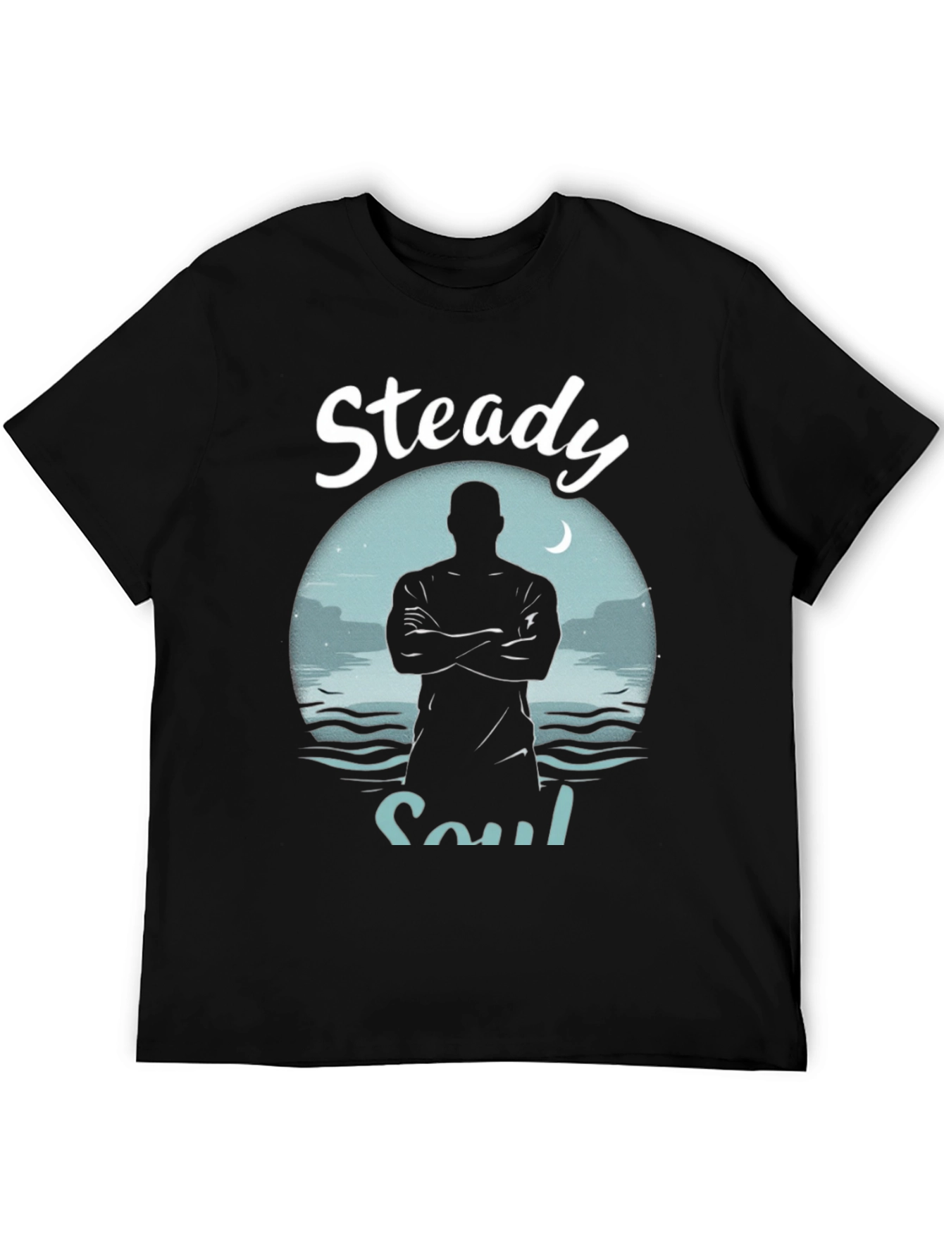Steady Soul Graphic Tee - Mens Black T-Shirt