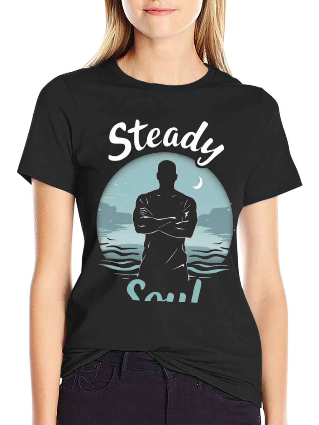 Steady Soul Graphic Tee - Mens Black T-Shirt