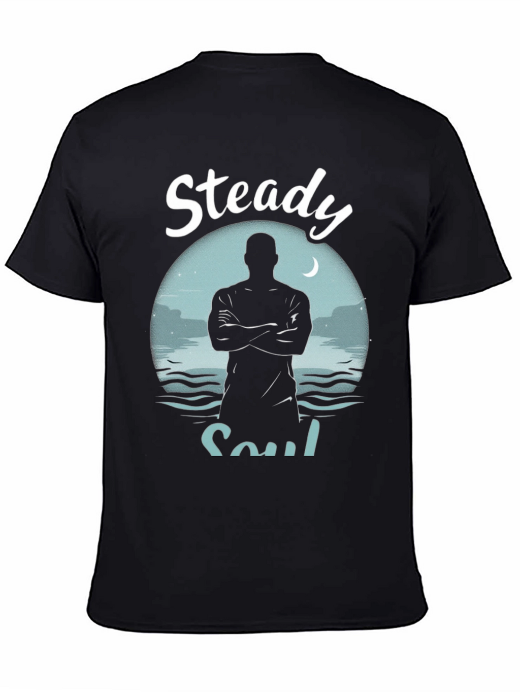 Steady Soul Graphic Tee - Mens Black T-Shirt