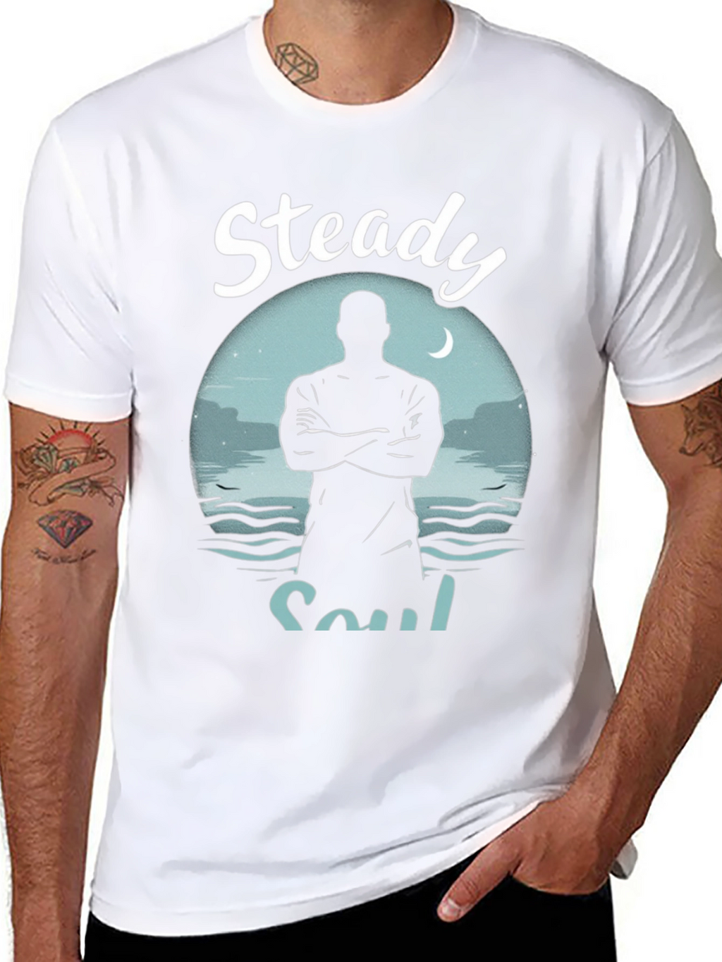 Steady Soul Graphic Tee - Mens Black T-Shirt