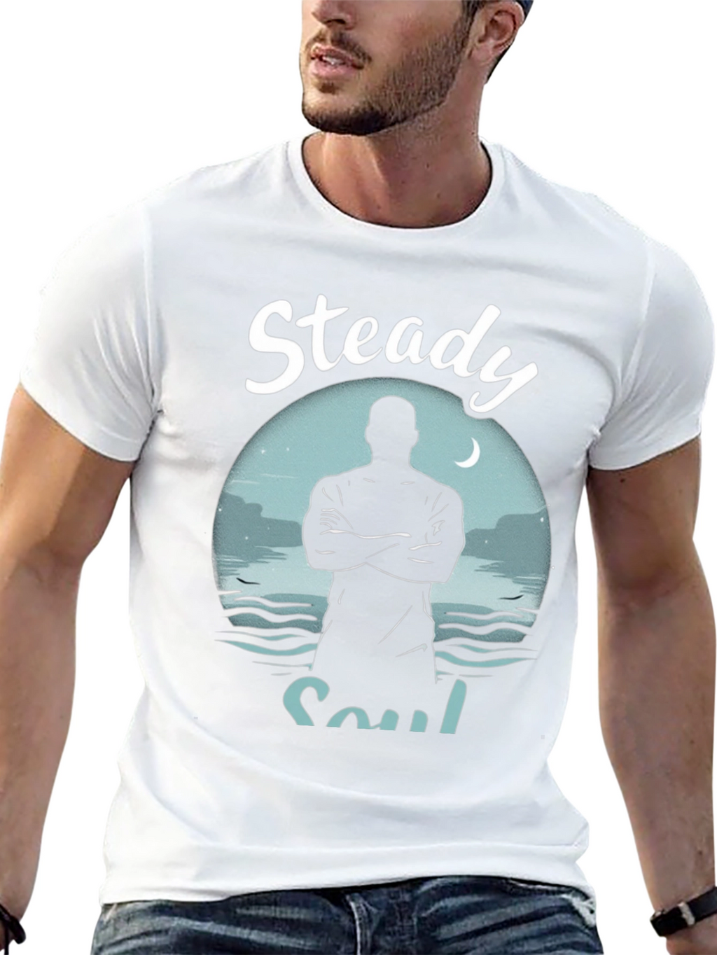 Steady Soul Graphic Tee - Mens Black T-Shirt