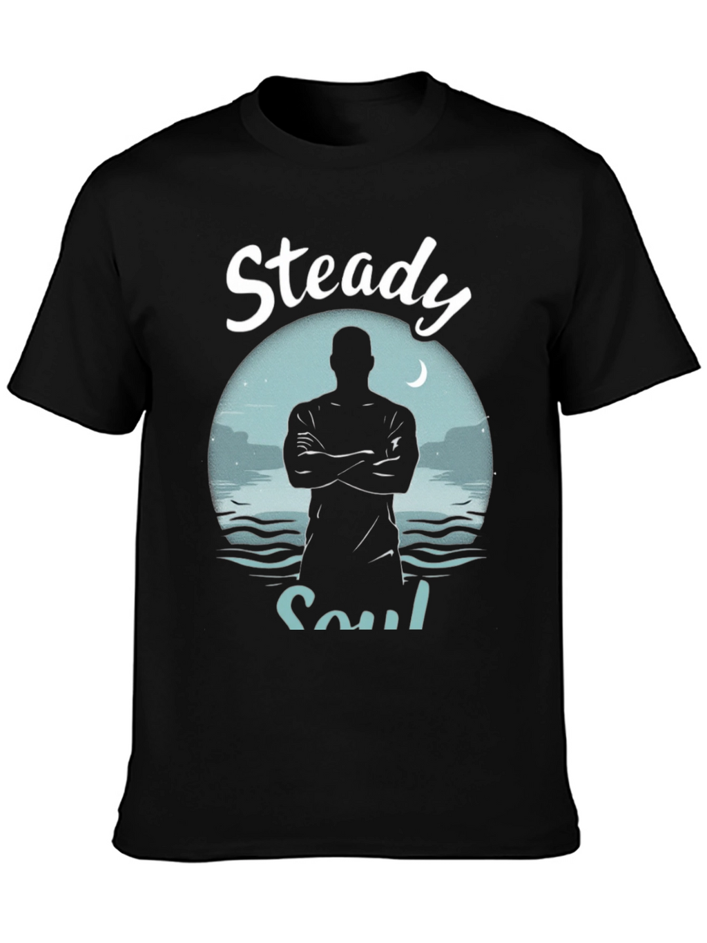 Steady Soul Graphic Tee - Mens Black T-Shirt