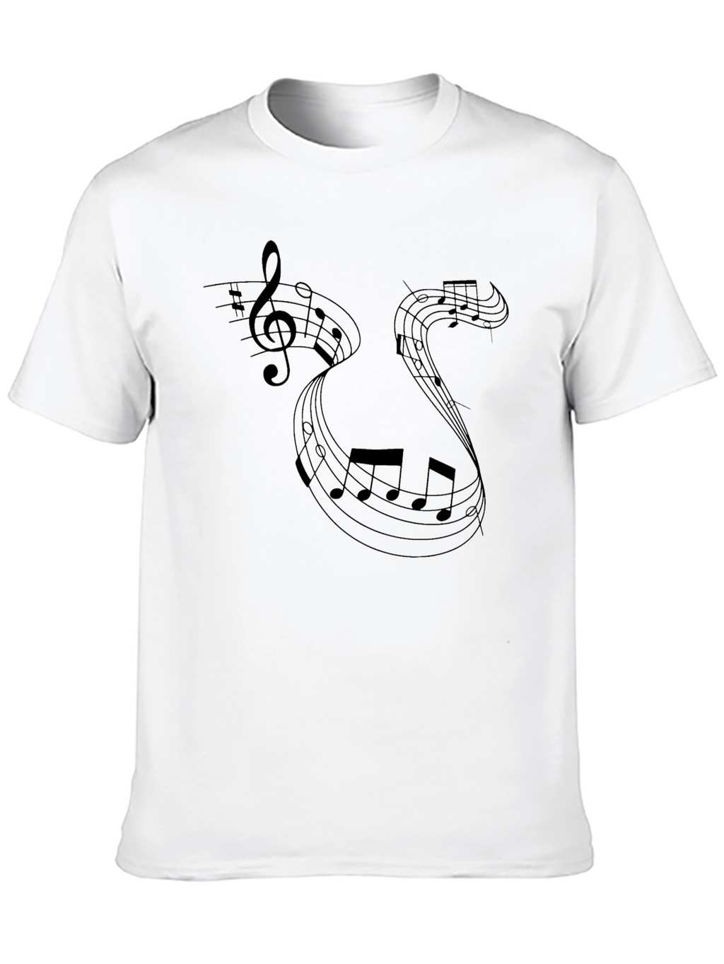 Musical Notes Black T-Shirt