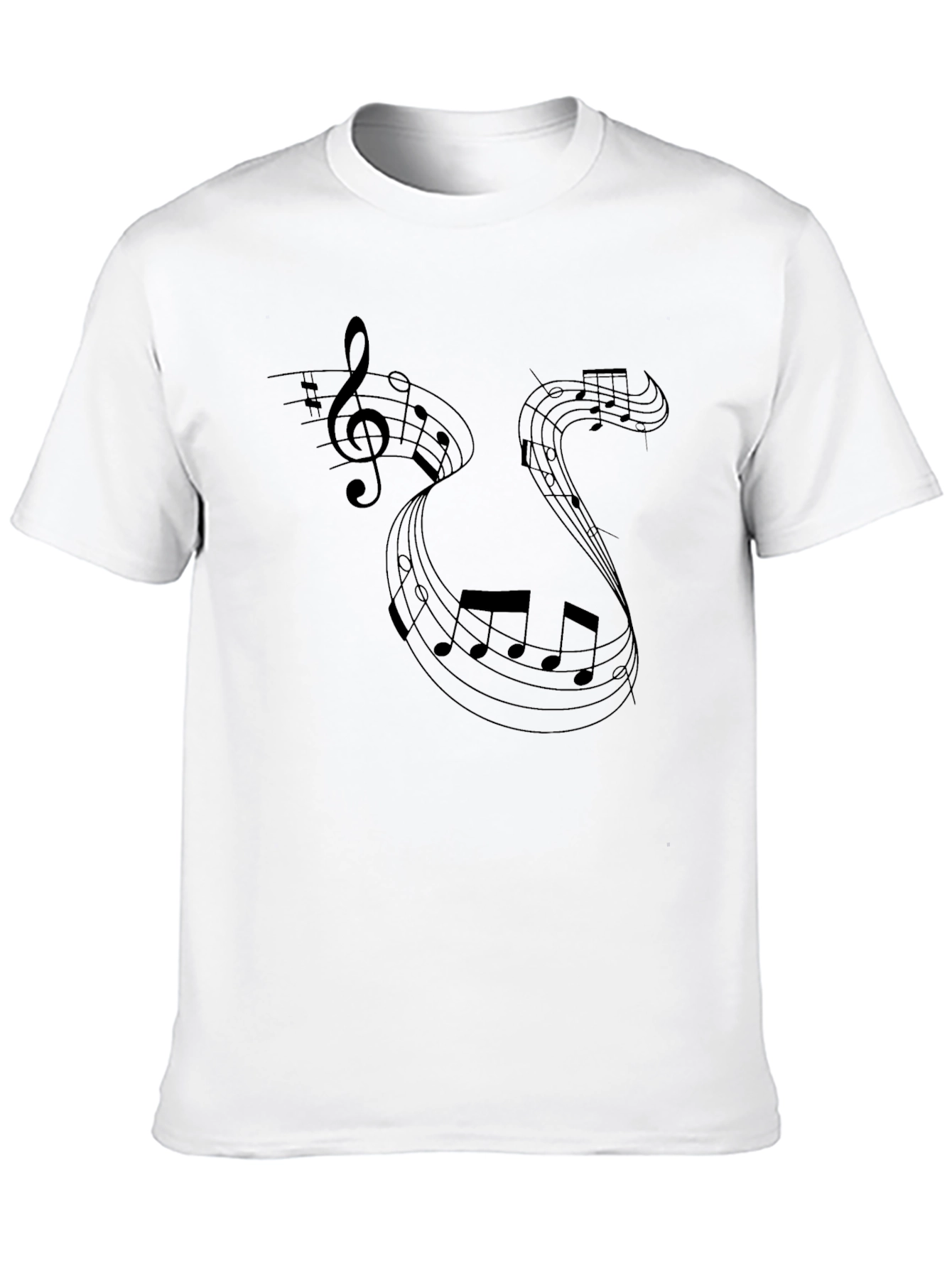 Musical Notes Black T-Shirt