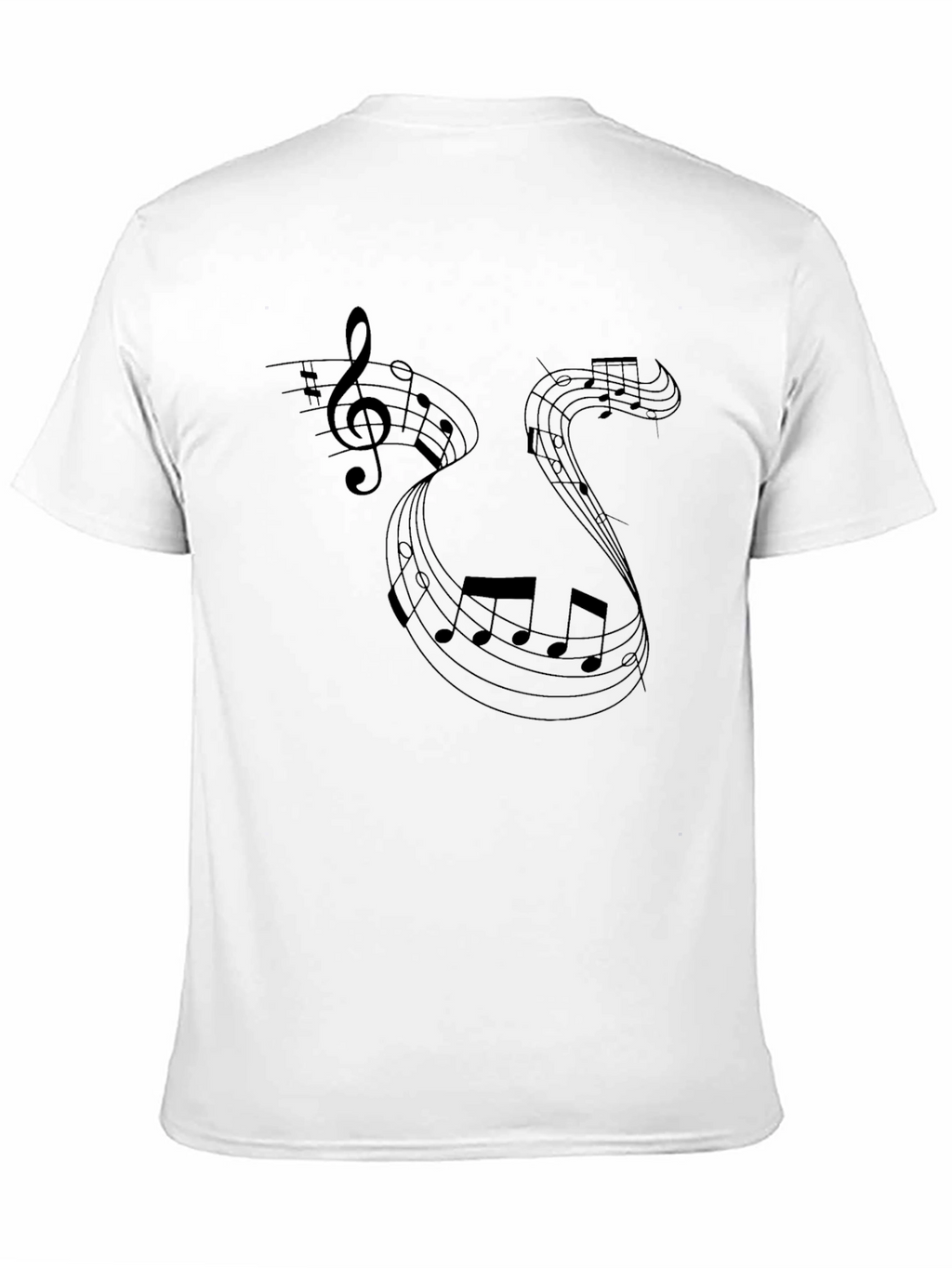 Musical Notes Black T-Shirt