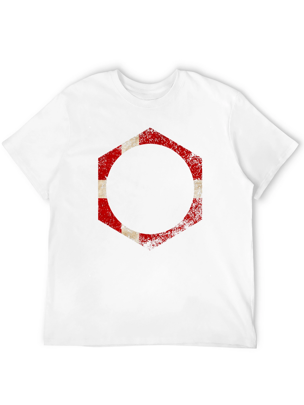 Denmark Flag Hexagon Graphic T-Shirt