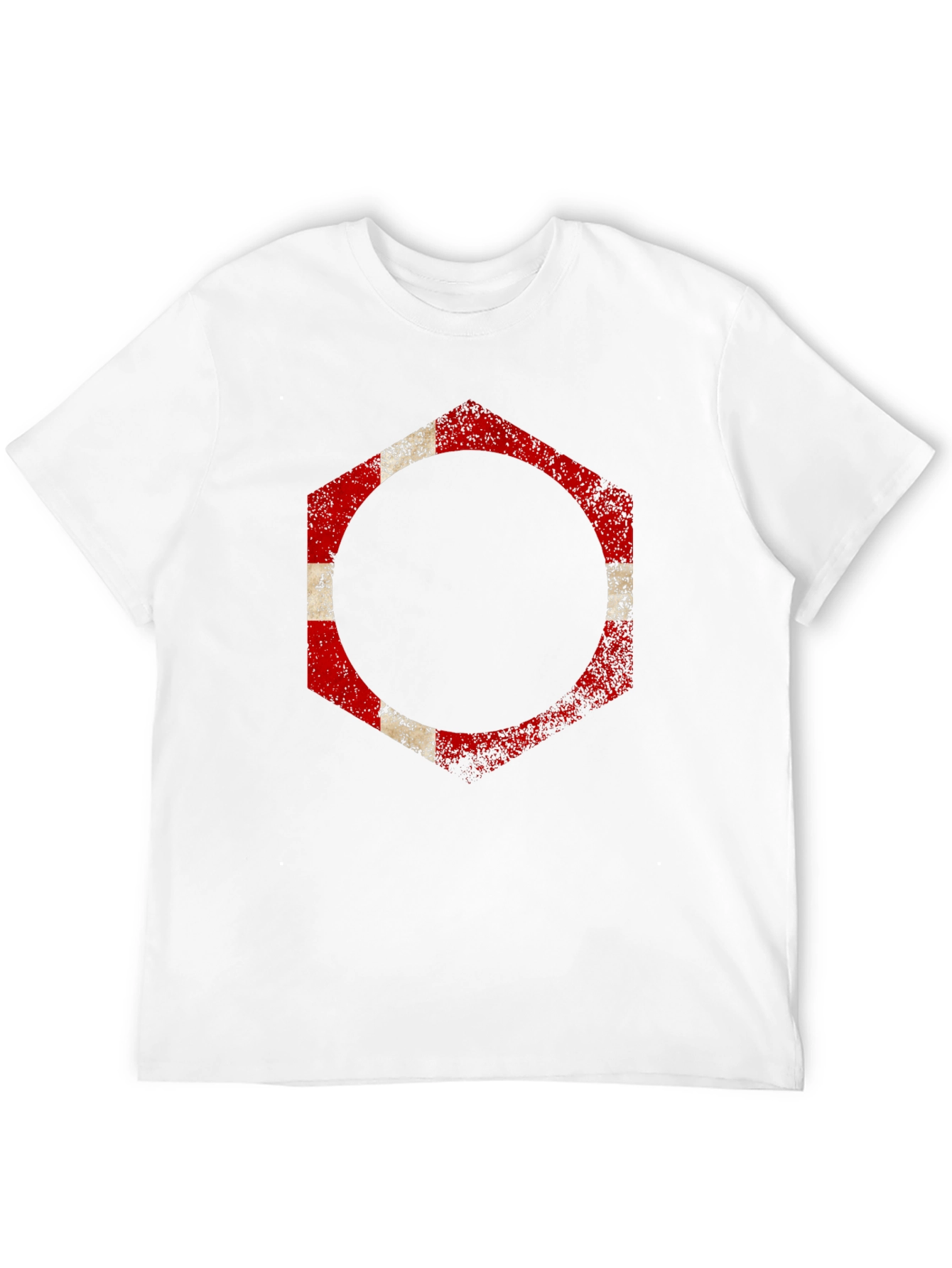 Denmark Flag Hexagon Graphic T-Shirt