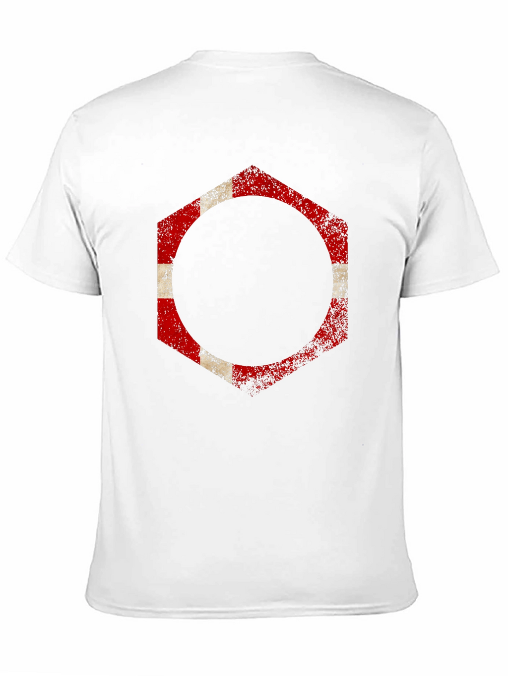 Denmark Flag Hexagon Graphic T-Shirt
