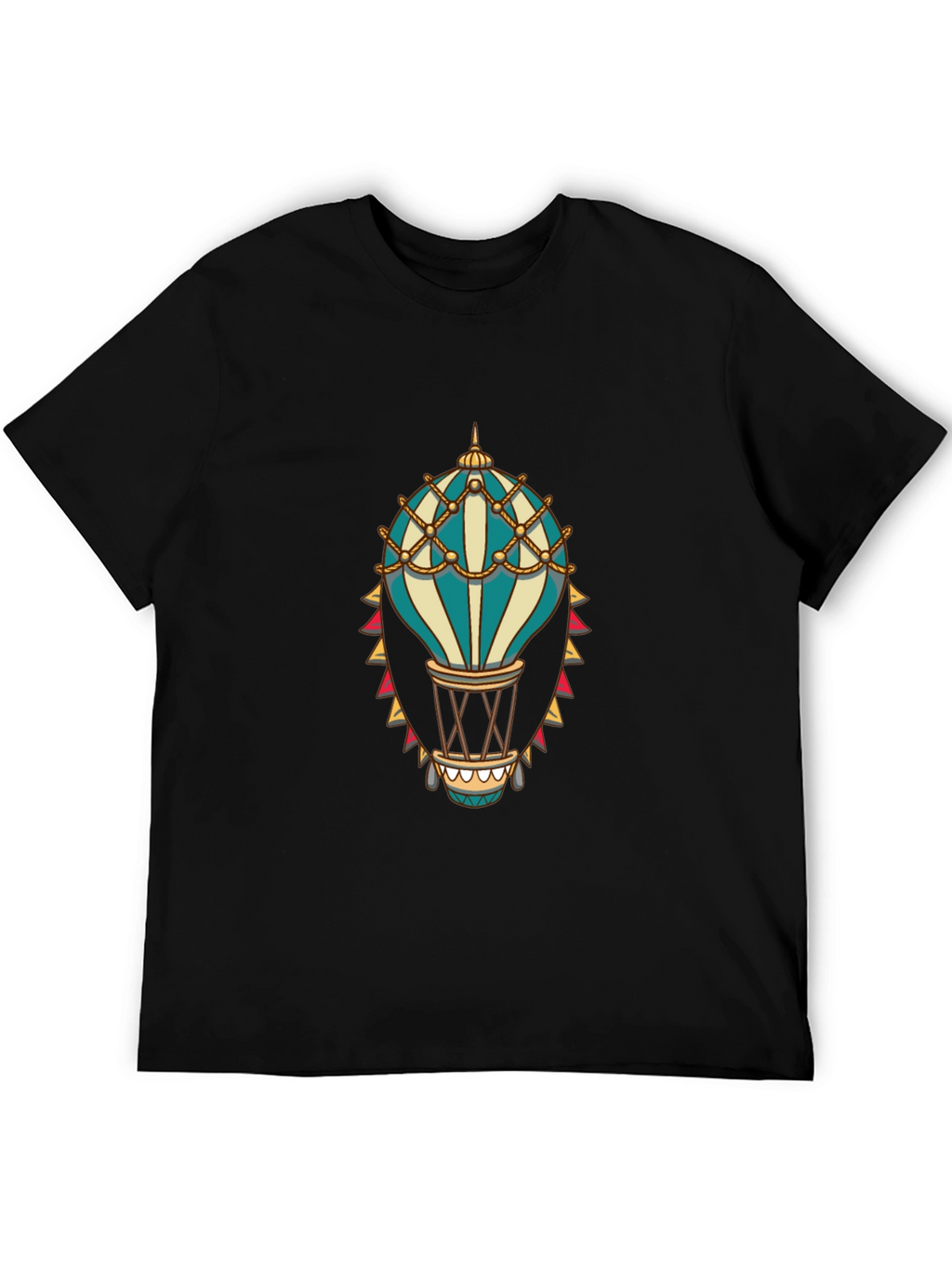 Hot Air Balloon Graphic Tee - Steampunk Style