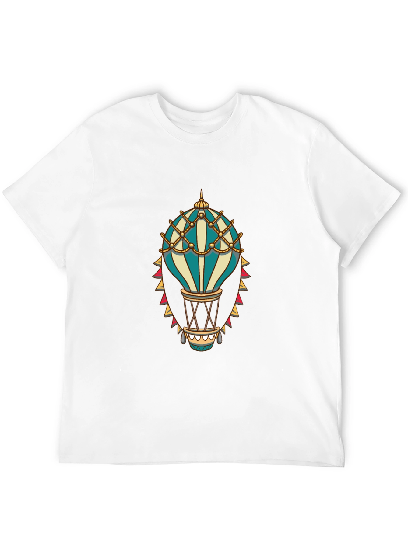 Hot Air Balloon Graphic Tee - Steampunk Style