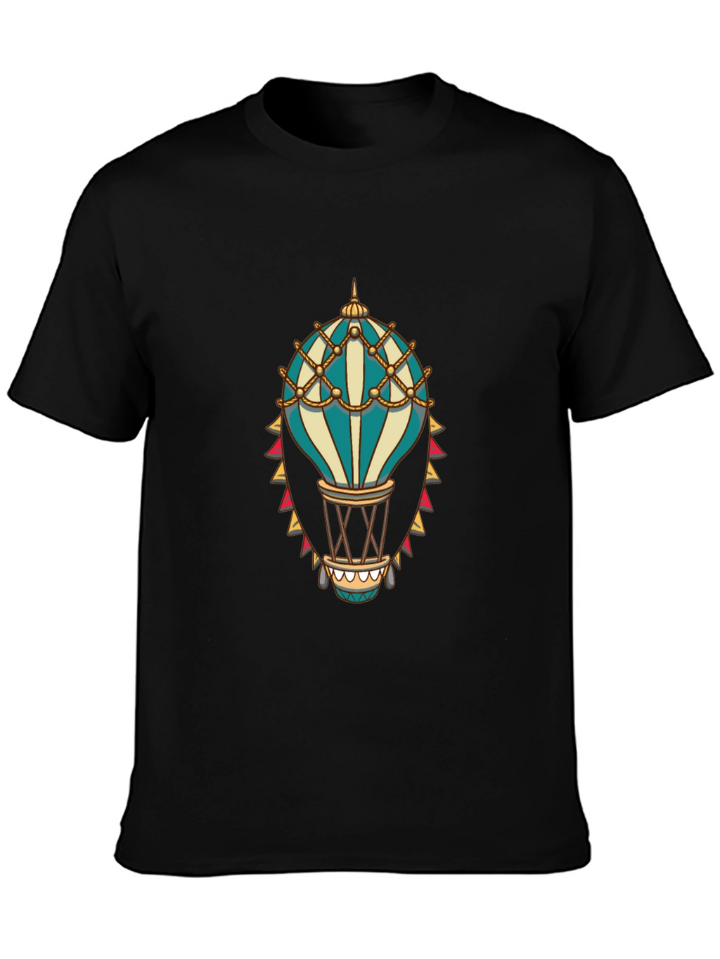 Hot Air Balloon Graphic Tee - Steampunk Style