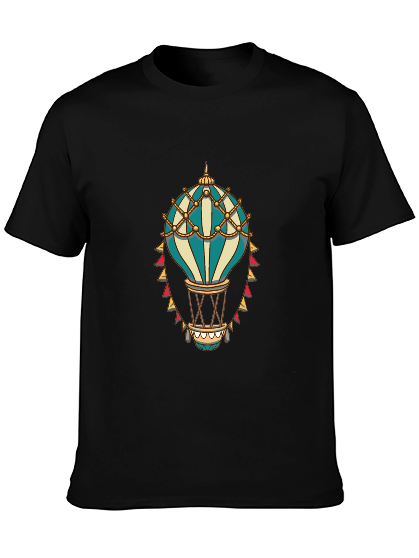 Hot Air Balloon Graphic Tee - Steampunk Style
