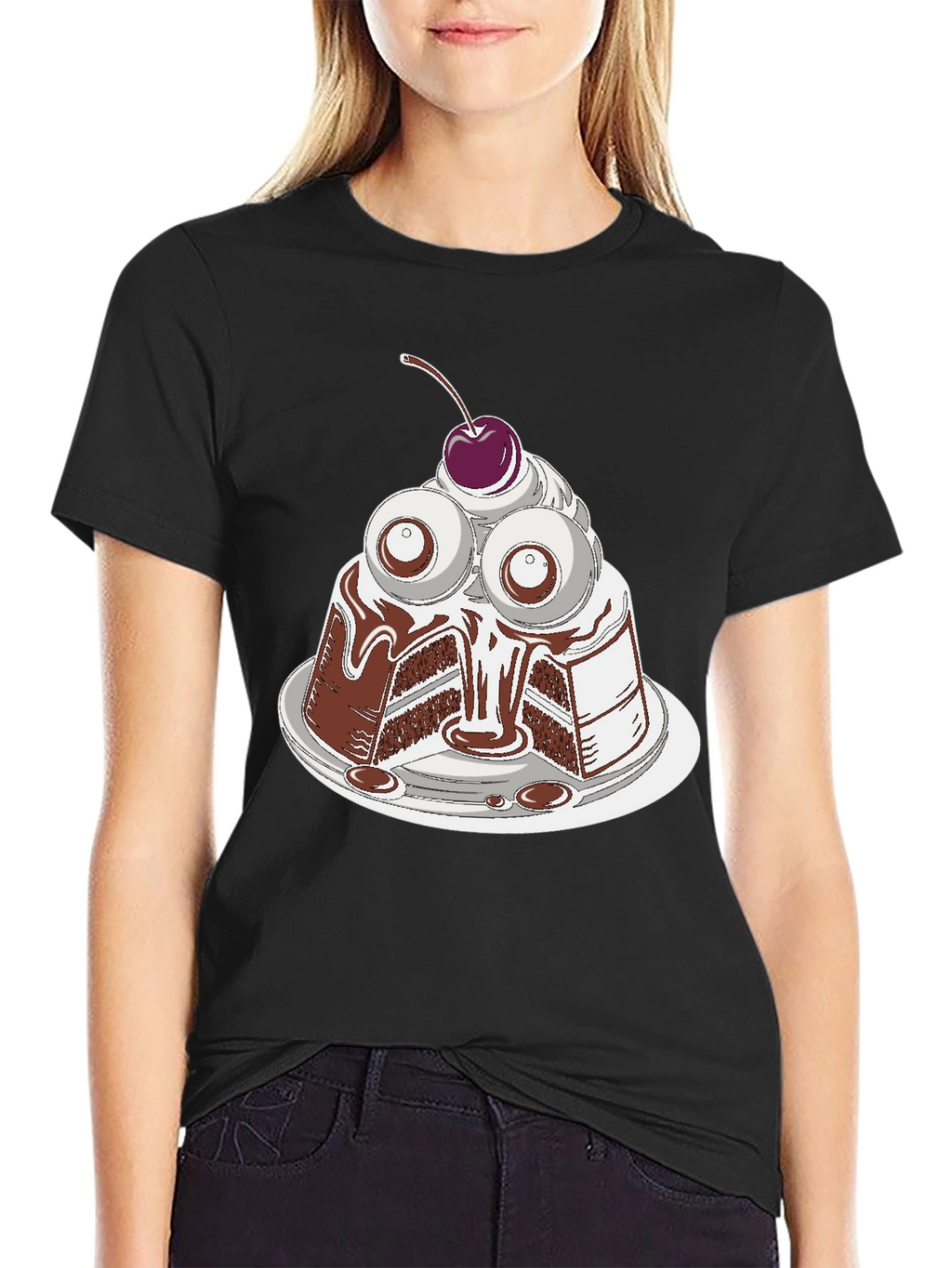 Eye Cake Graphic Tee - Quirky Dessert T-Shirt