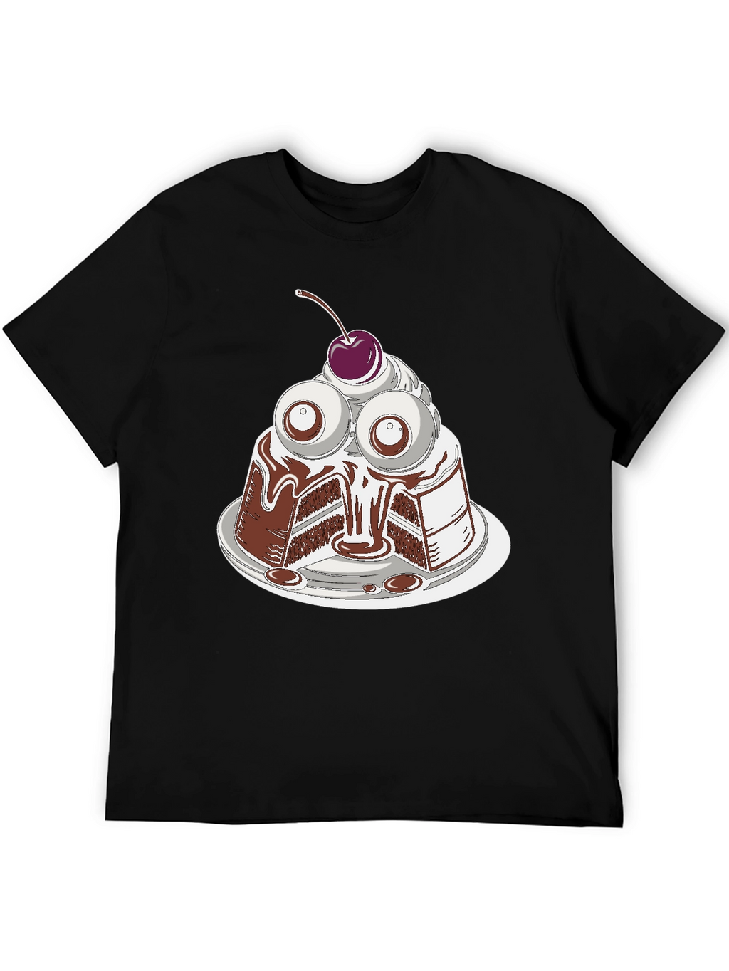 Eye Cake Graphic Tee - Quirky Dessert T-Shirt