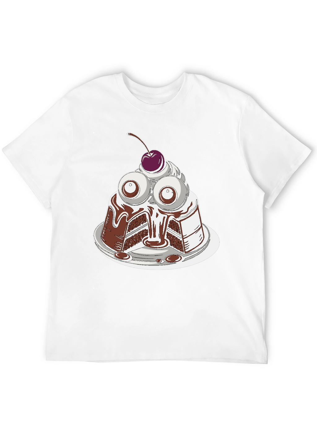 Eye Cake Graphic Tee - Quirky Dessert T-Shirt