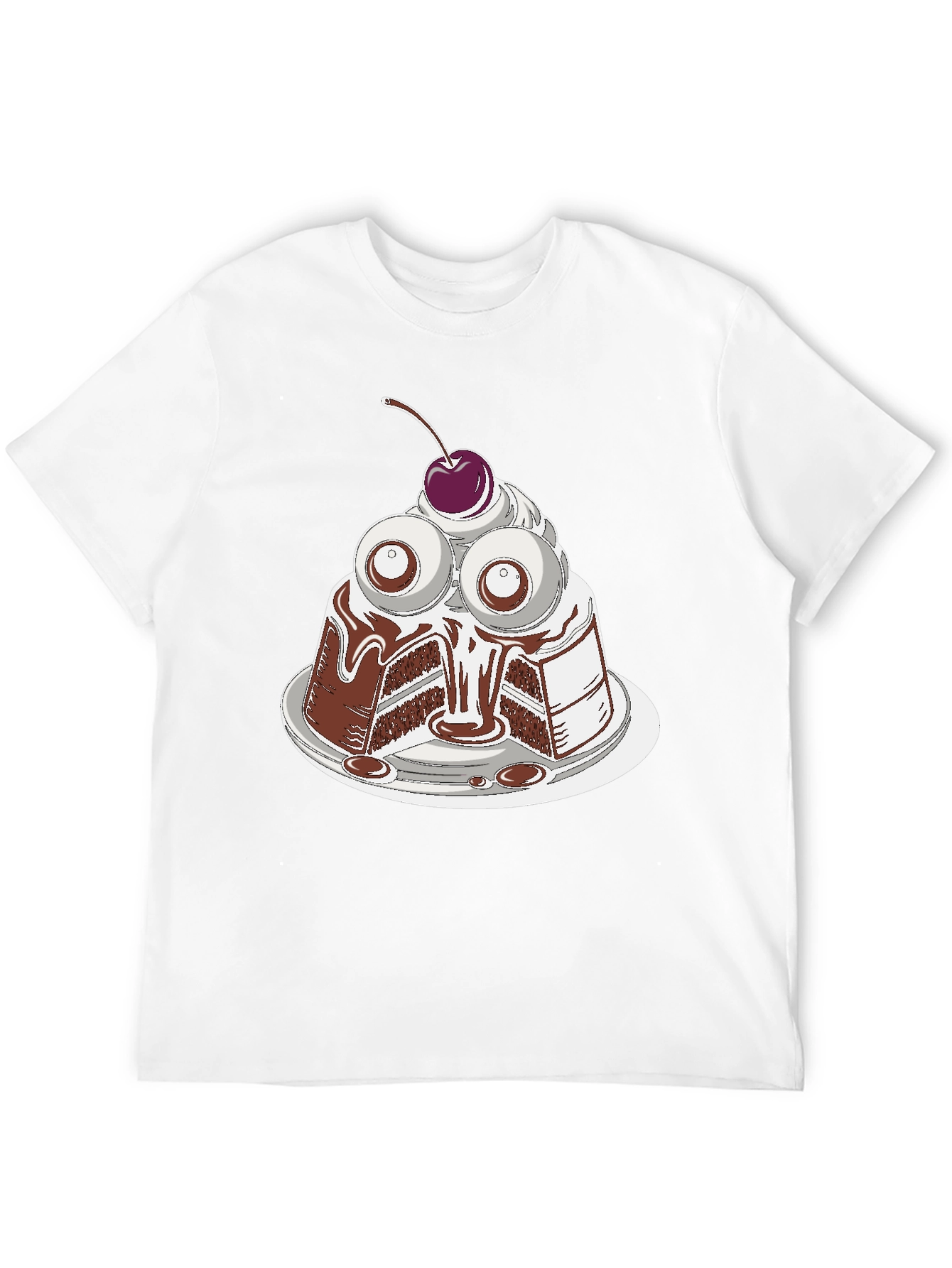 Eye Cake Graphic Tee - Quirky Dessert T-Shirt