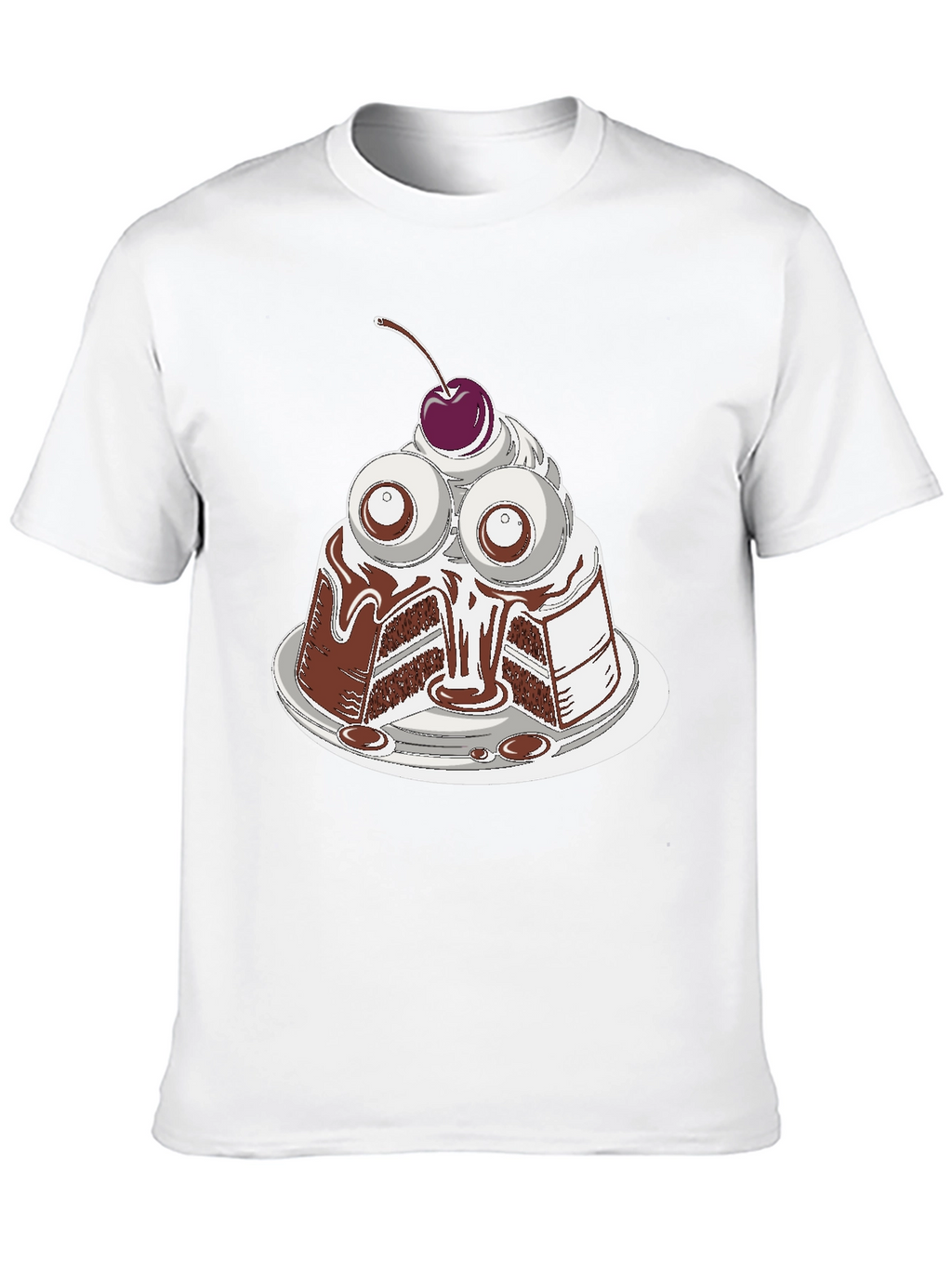 Eye Cake Graphic Tee - Quirky Dessert T-Shirt