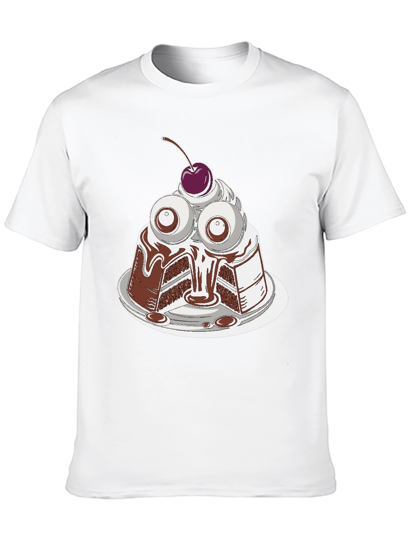 Eye Cake Graphic Tee - Quirky Dessert T-Shirt