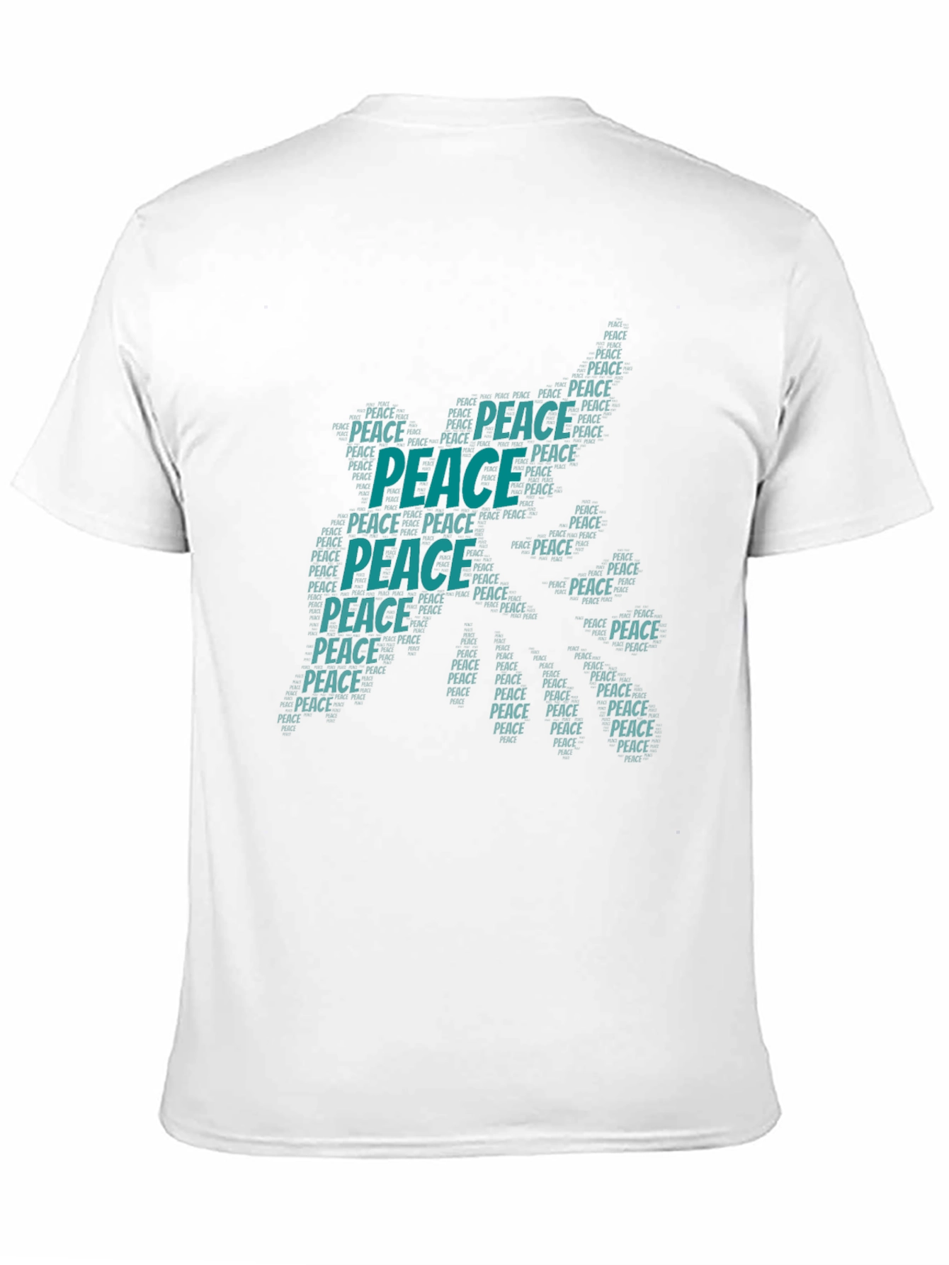 Peace Word Art Graphic T-Shirt - Black