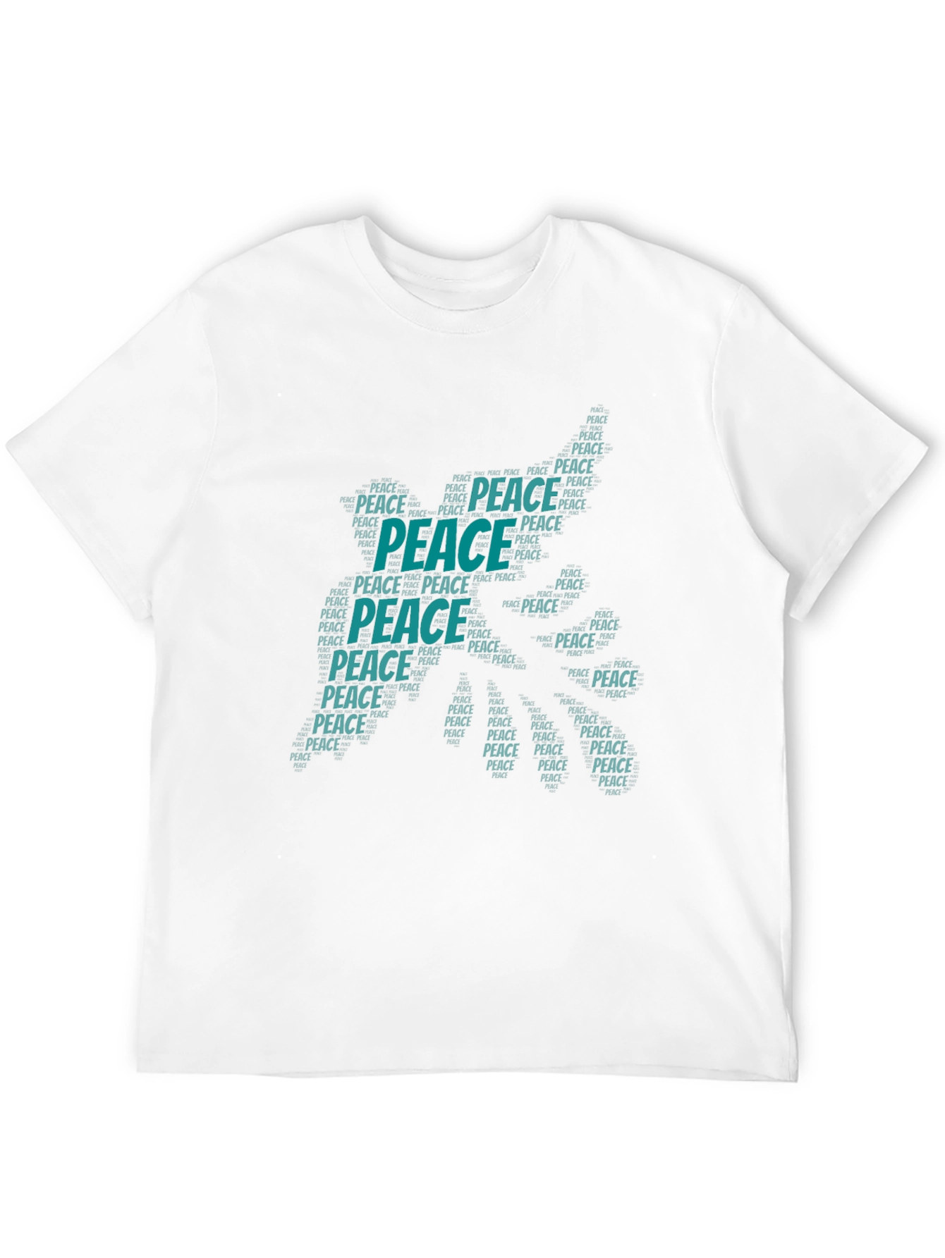 Peace Word Art Graphic T-Shirt - Black