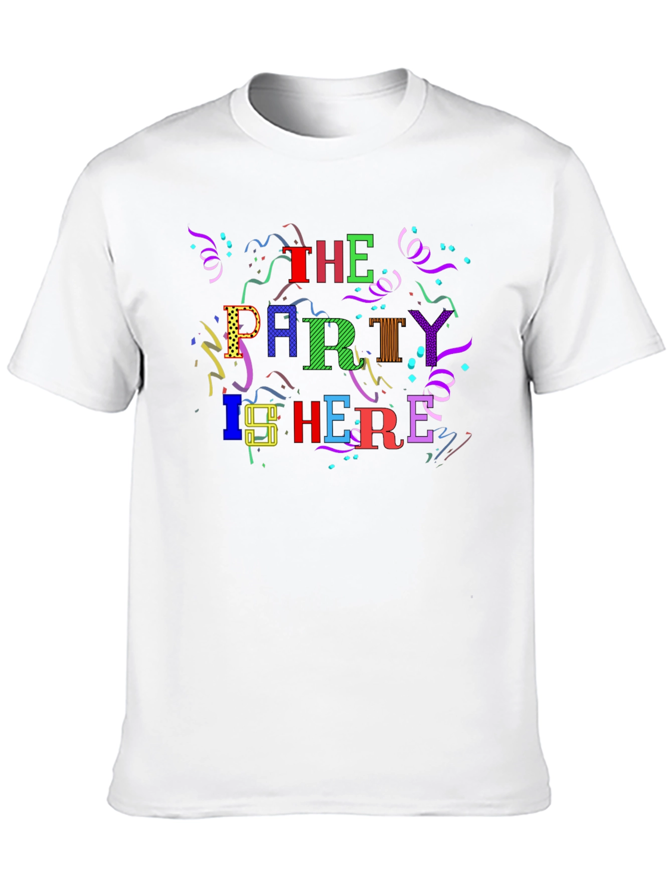 Party Here T-Shirt - Fun Celebration Design!