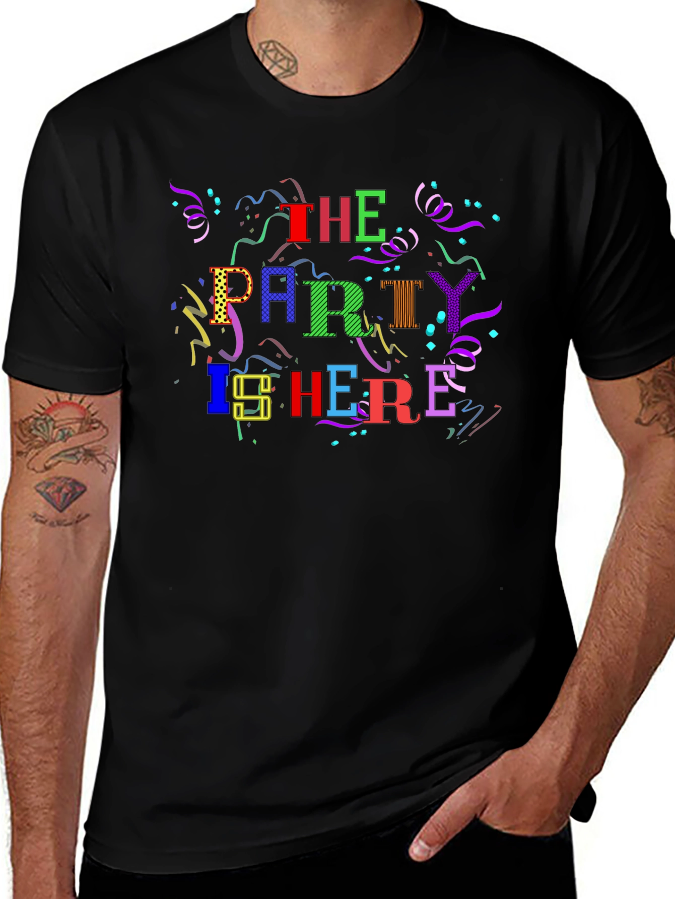 Party Here T-Shirt - Fun Celebration Design!