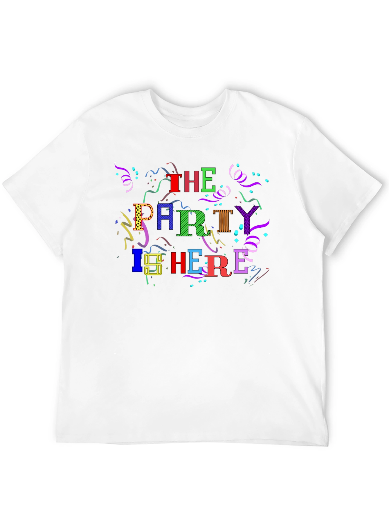 Party Here T-Shirt - Fun Celebration Design!