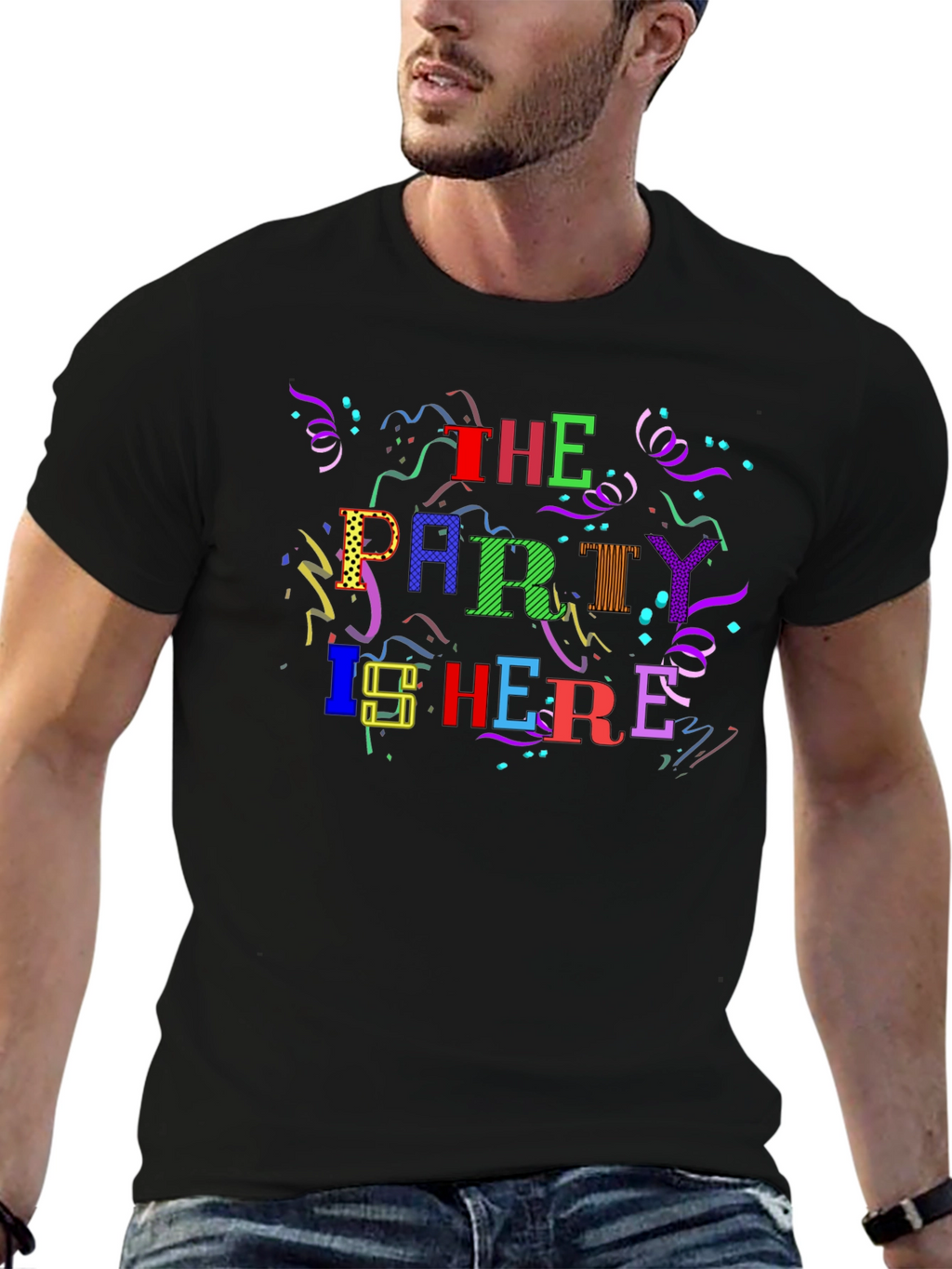 Party Here T-Shirt - Fun Celebration Design!