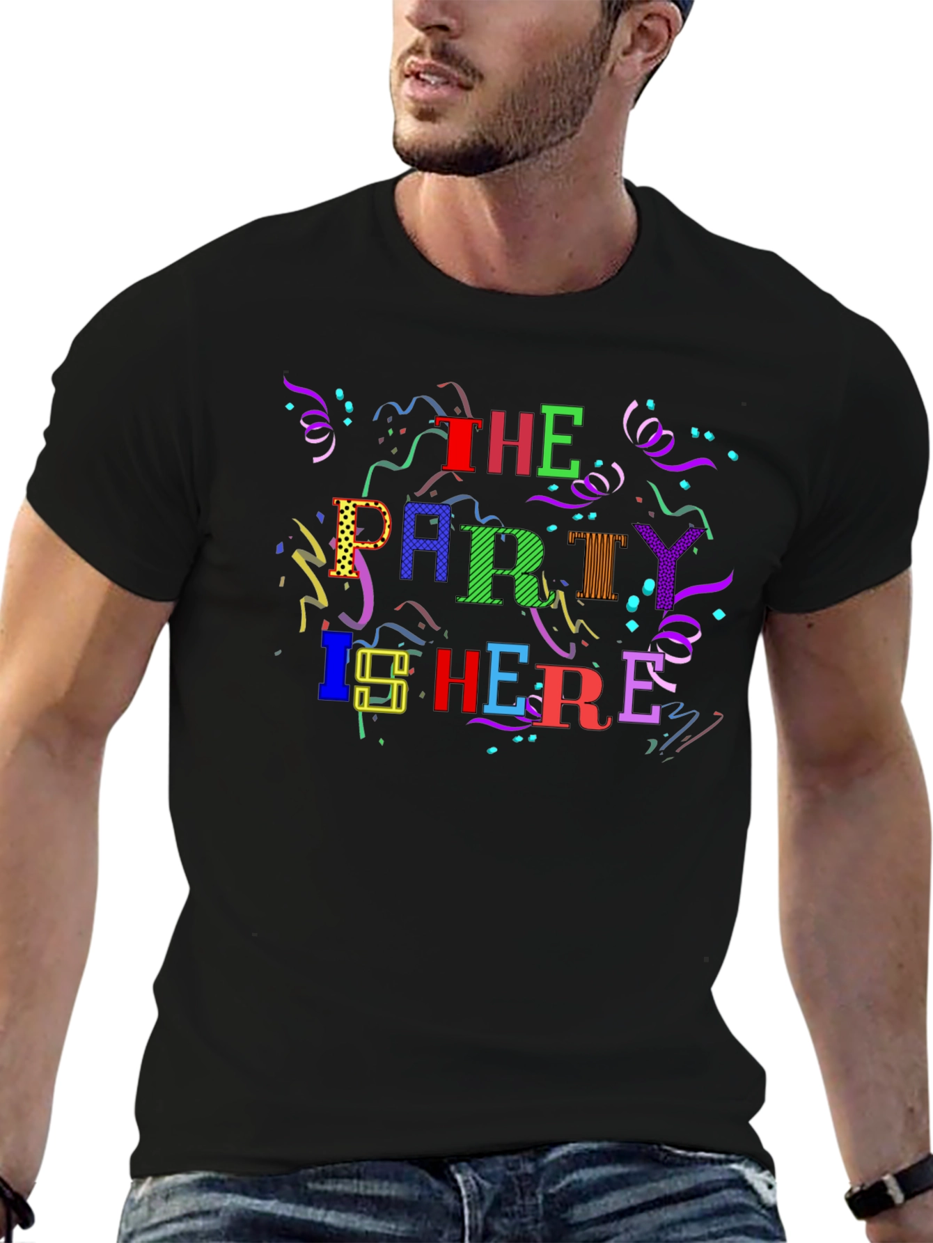 Party Here T-Shirt - Fun Celebration Design!