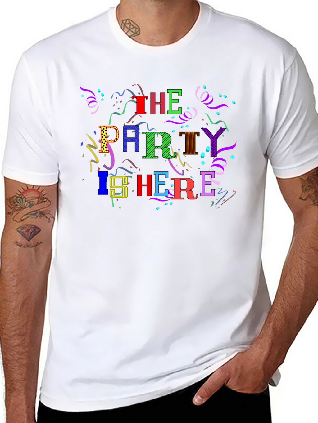Party Here T-Shirt - Fun Celebration Design!