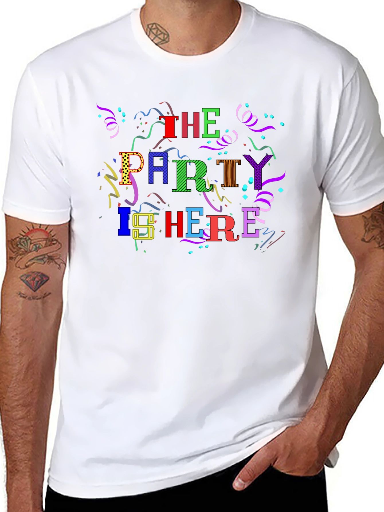 Party Here T-Shirt - Fun Celebration Design!