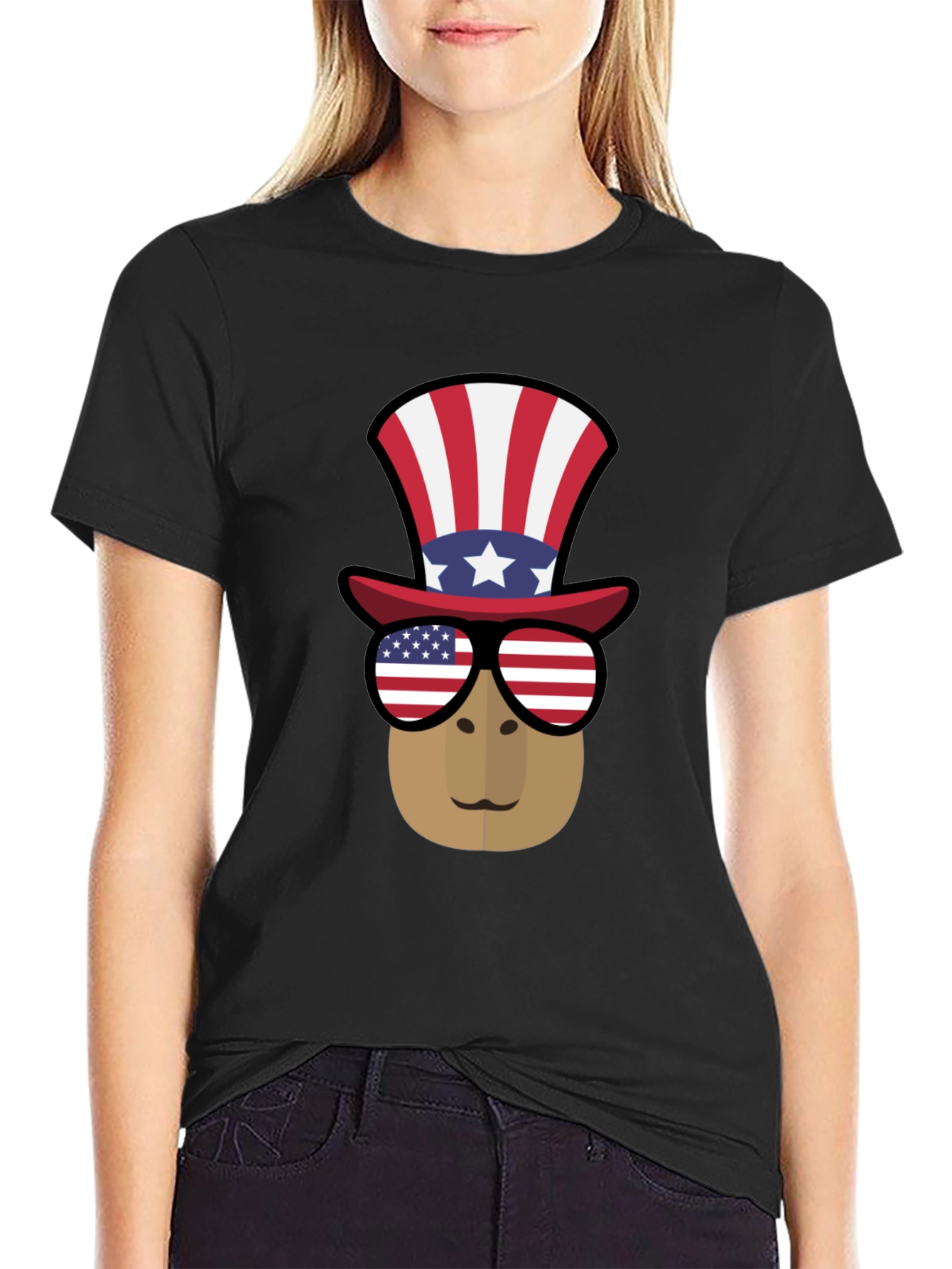 Patriotic Platypus T-Shirt - USA Themed Graphic Tee