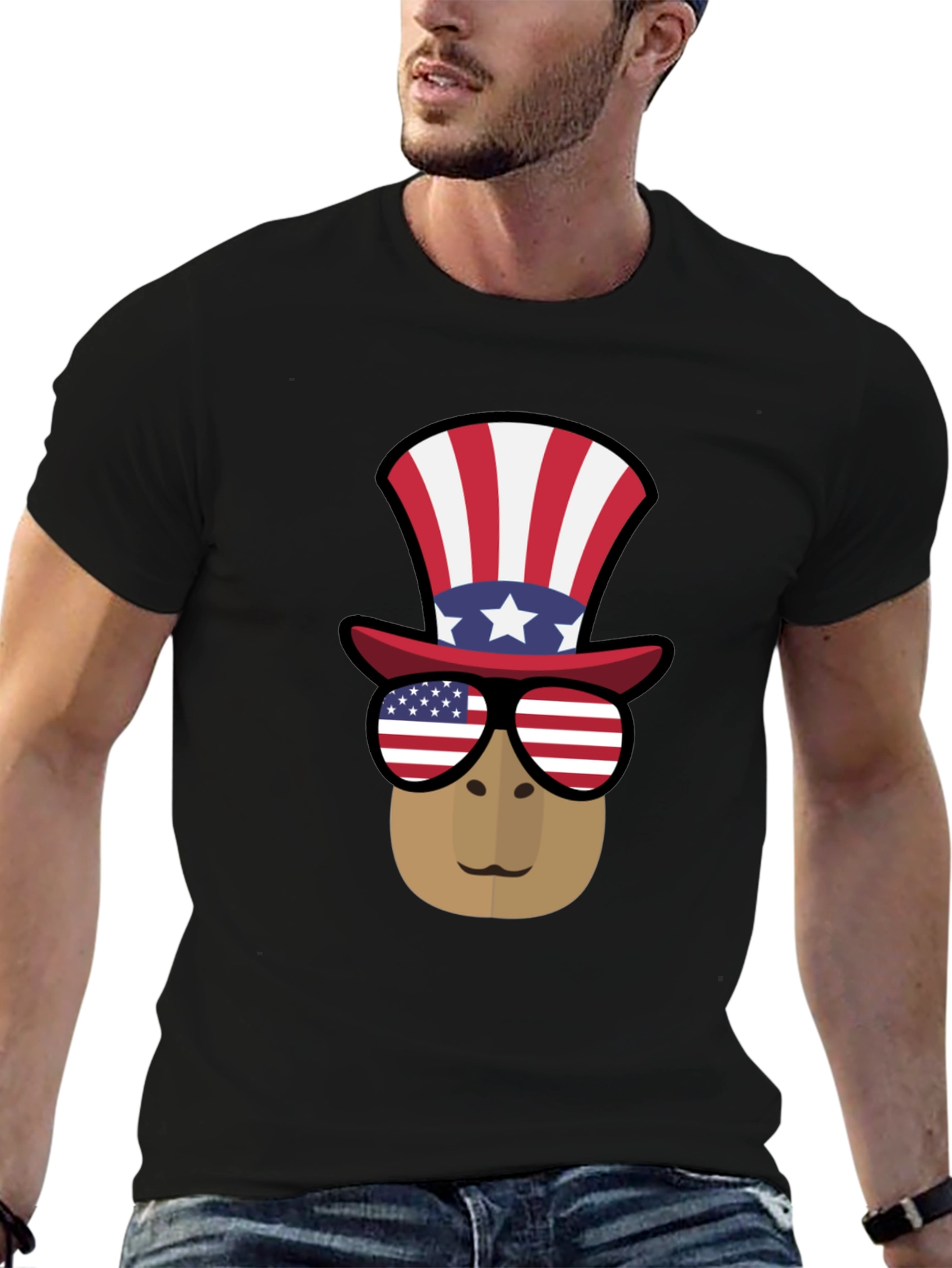 Patriotic Platypus T-Shirt - USA Themed Graphic Tee