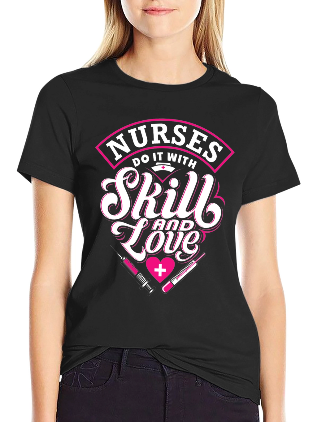 Nurses Skill and Love Graphic T-Shirt