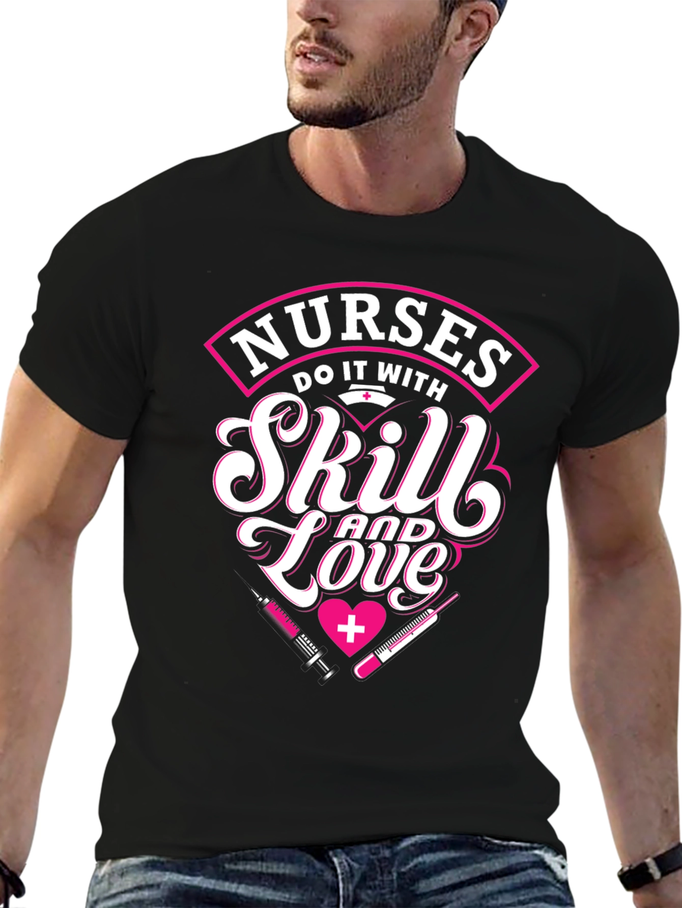 Nurses Skill and Love Graphic T-Shirt
