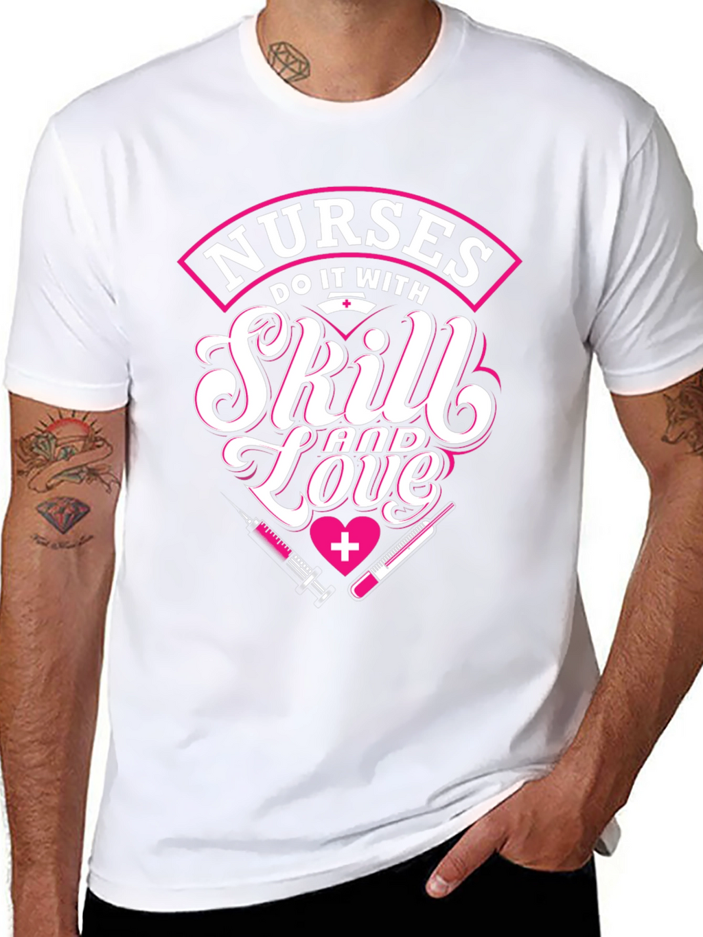 Nurses Skill and Love Graphic T-Shirt