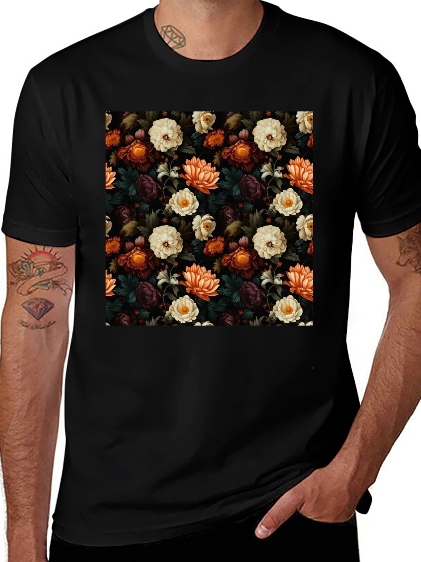 Floral Pattern T-Shirt