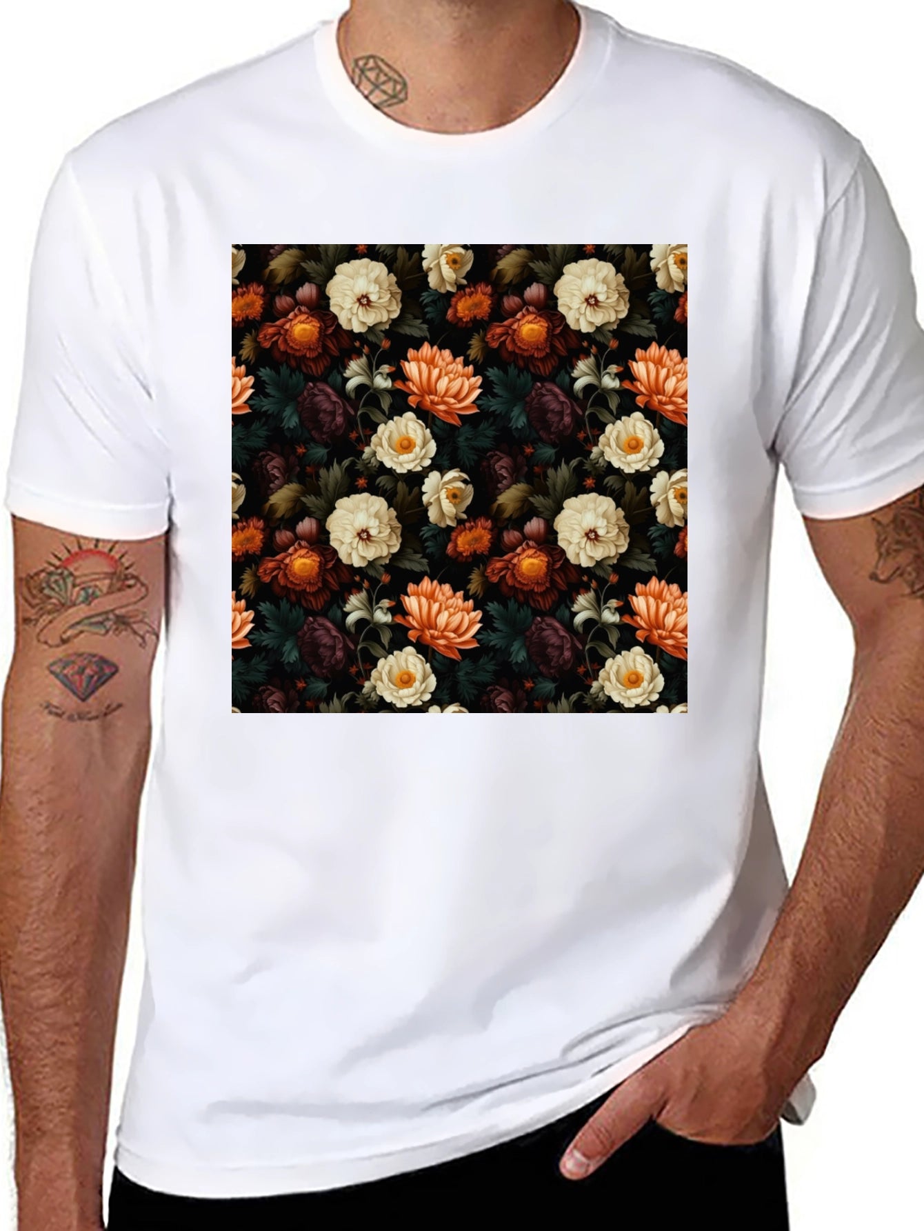 Floral Pattern T-Shirt