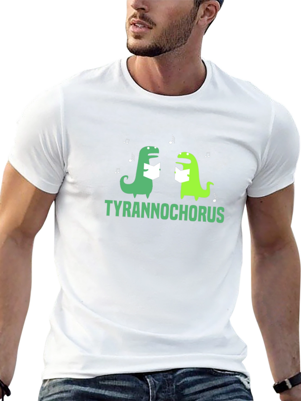 Tyrannochorus T-Shirt - Funny Dino Singing Tee