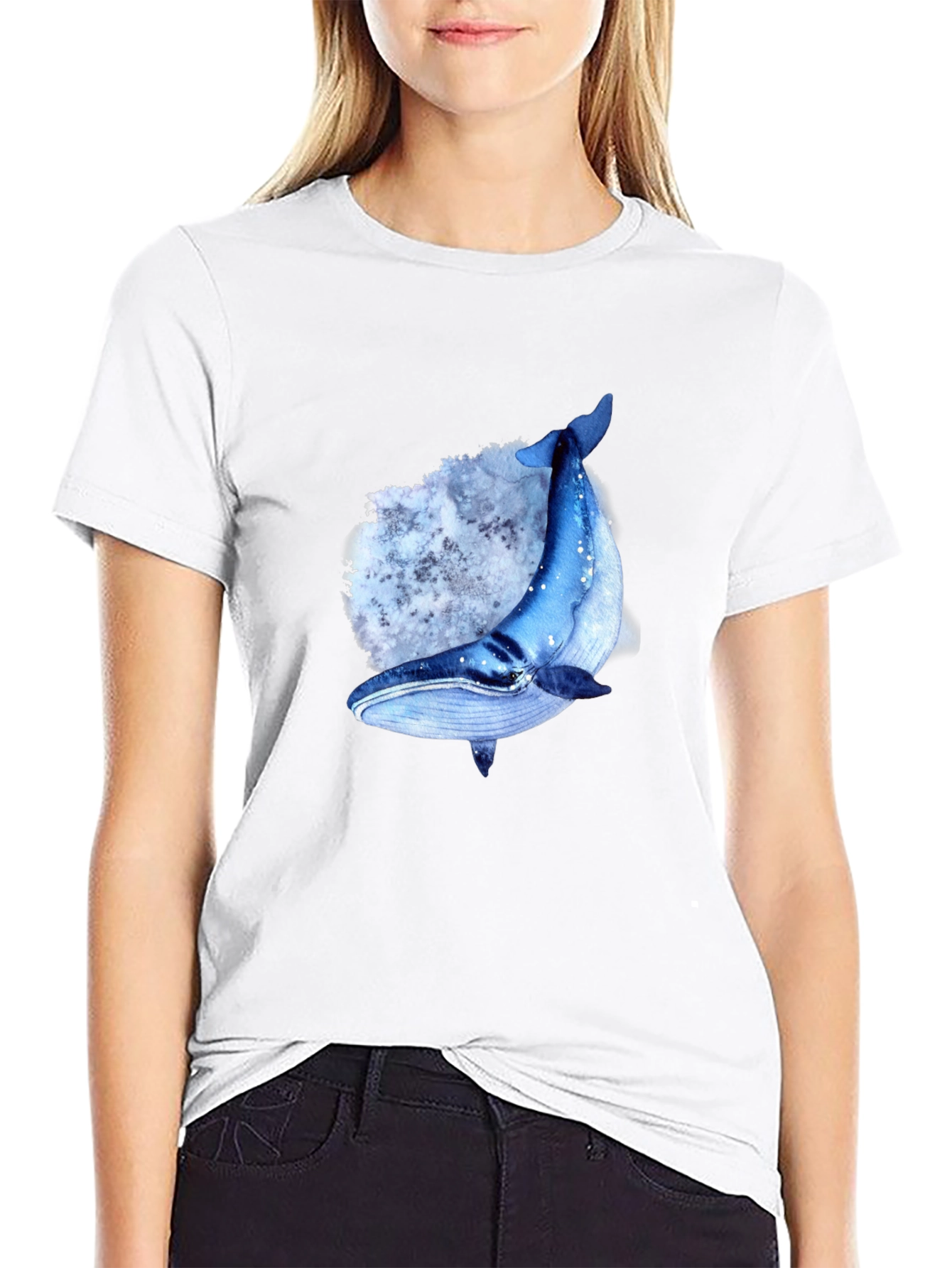 Whale Graphic T-Shirt - Mens Black Tee