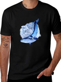 Whale Graphic T-Shirt - Mens Black Tee