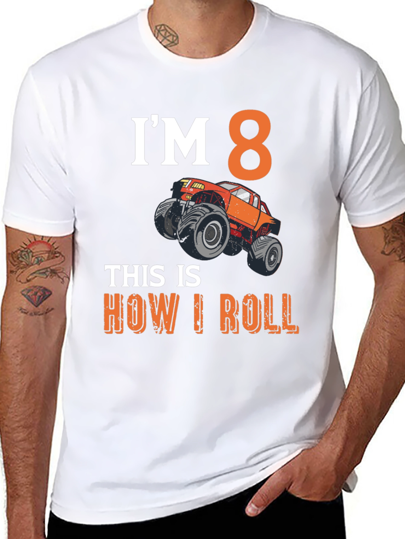 Im 8 Monster Truck Birthday T-Shirt