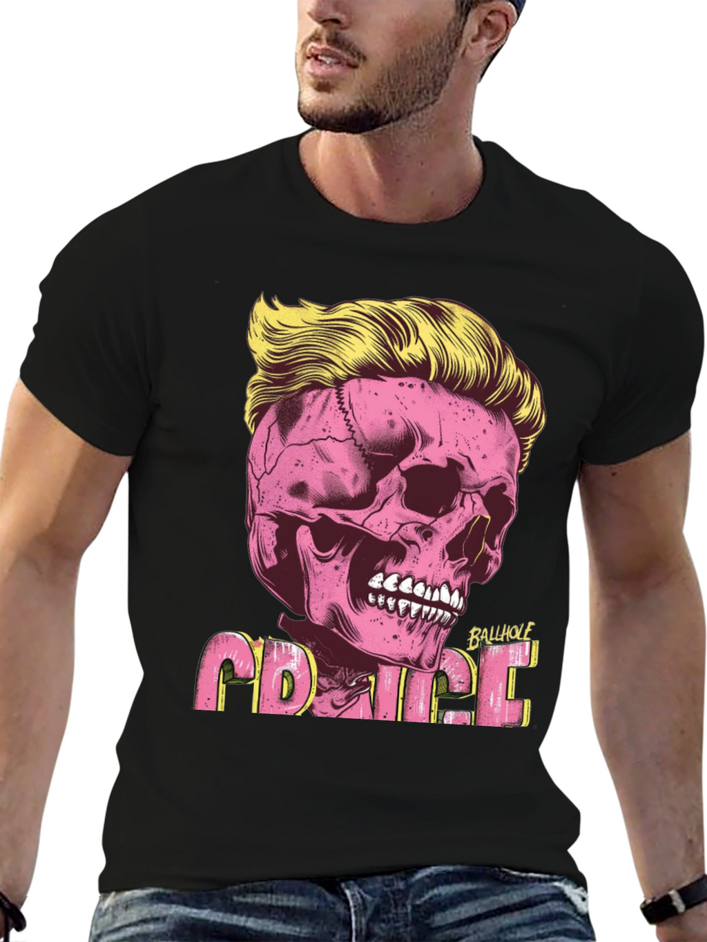 Skull with Hair T-shirt