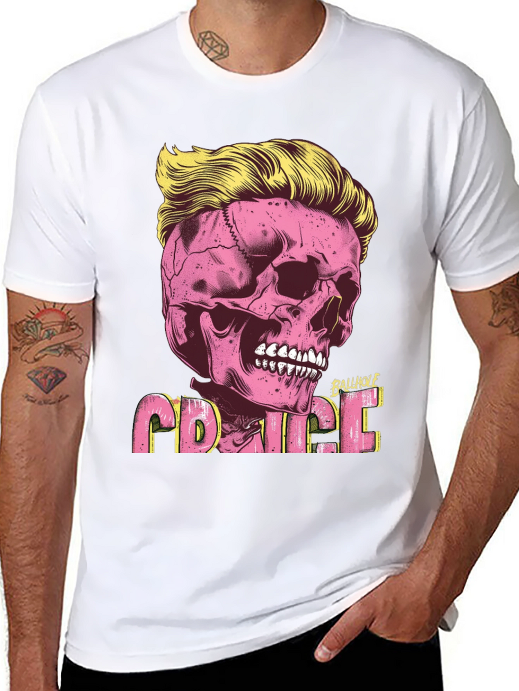Skull with Hair T-shirt