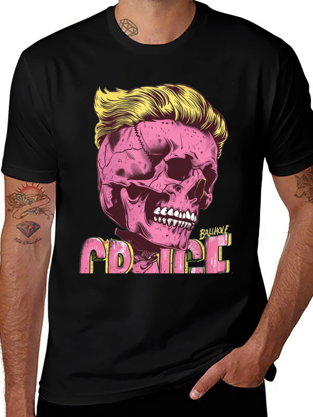 Skull with Hair T-shirt