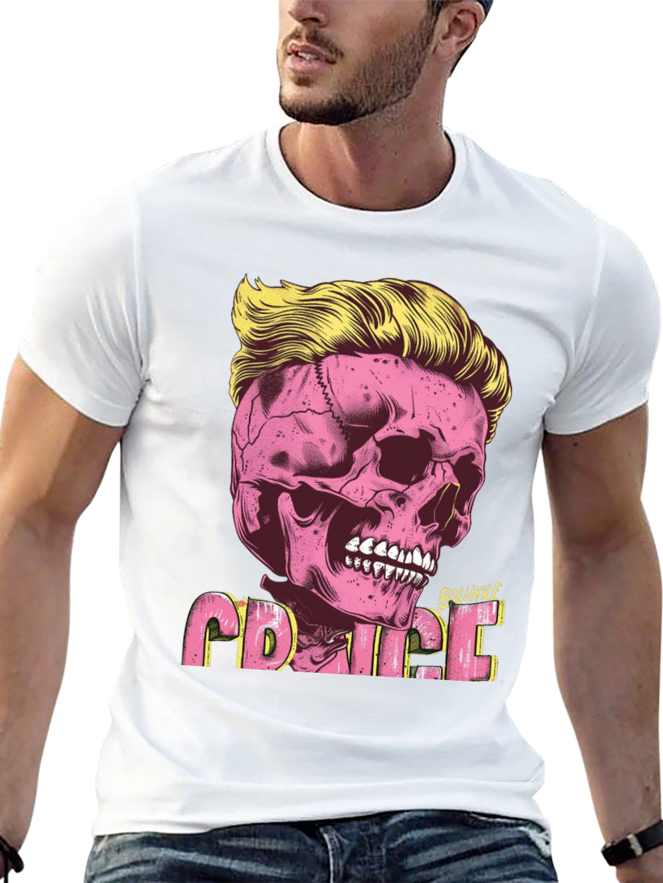 Skull with Hair T-shirt