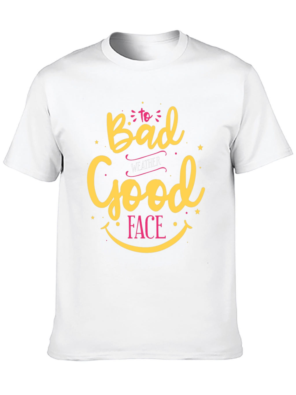 Bad Weather Good Face Black Graphic Tee