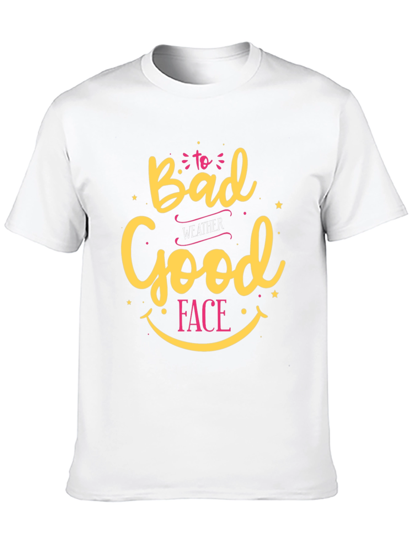Bad Weather Good Face Black Graphic Tee